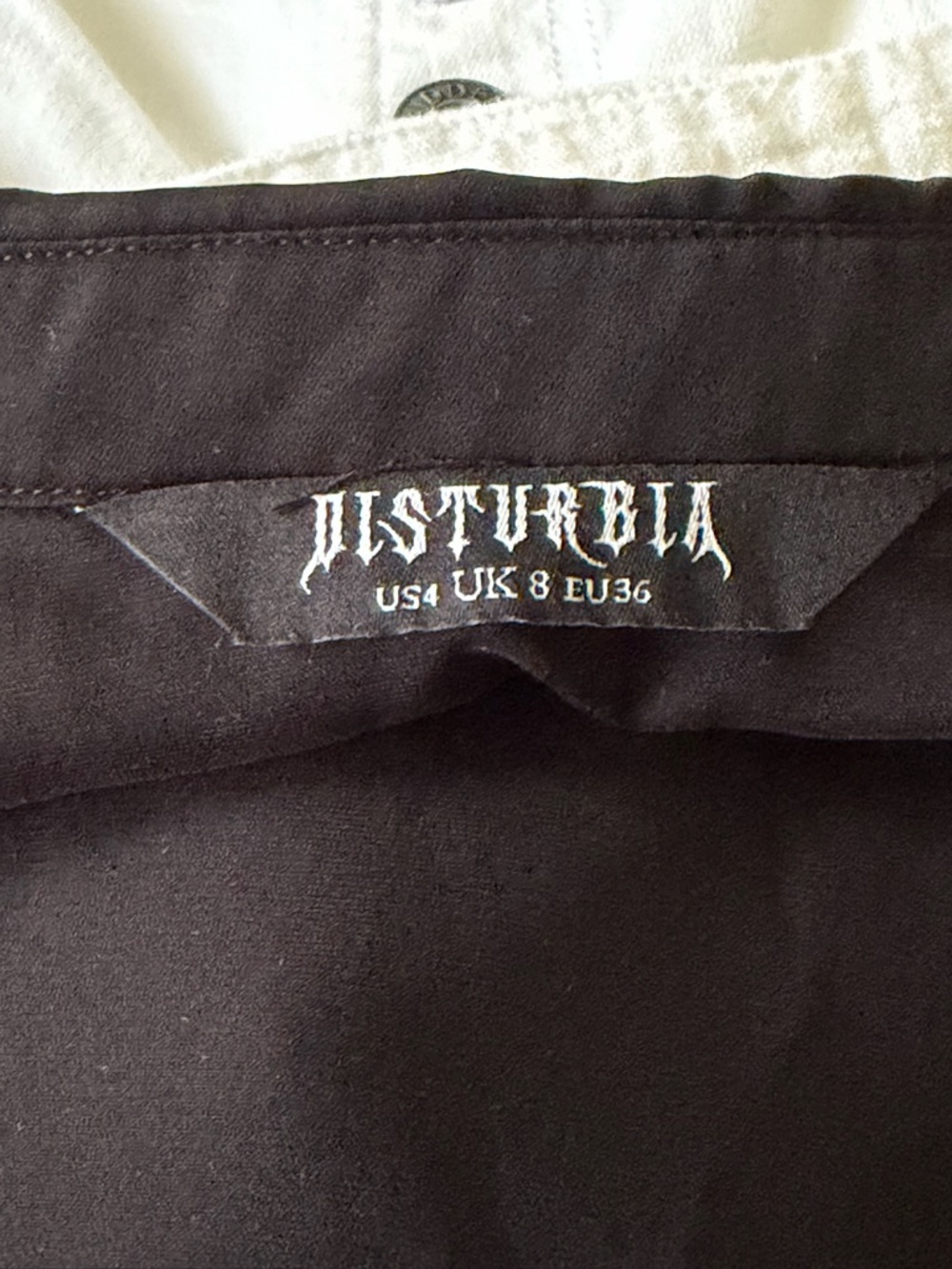 Disturbia Slither Midi Dress Black Snake Embroidered Shirt Dress US 4 - Picture 10 of 13